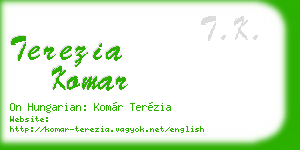 terezia komar business card