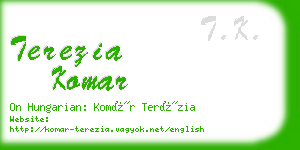 terezia komar business card